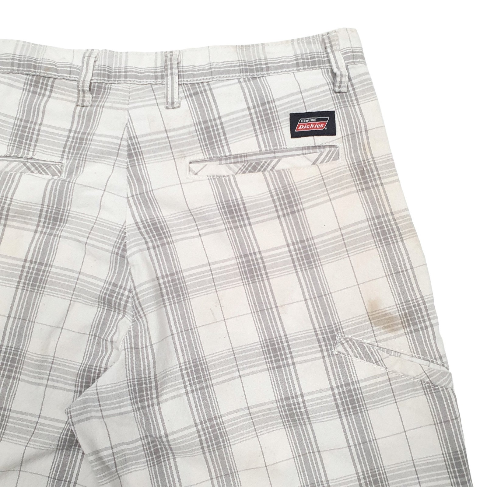 DICKIES Cream Chino Cotton Shorts Mens W32 image 2