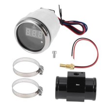 1.50 Universal Digital Water Temperature Gauge Kit With Black Joint Pipe 38mm