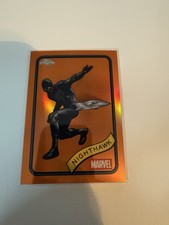 Nighthawk 2025 Topps Chrome Marvel #20 Orange Refractor 17/25