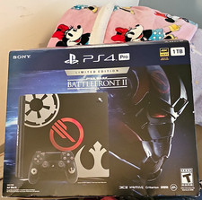 Sony PS4 Pro Star Wars Battlefront II Limited Ed w/2 Controllers +3 Games