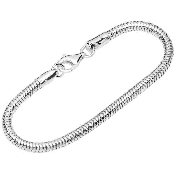 Armband 925 Sterling Silber 19Cm Schlangenkette Rund Unisex Designer Armkette-image