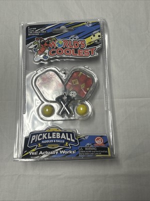 World's Smallest PICKLE BALL Game Toy Miniature Keychain 