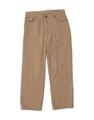 Eddie Bauer Damen High Rise Straight Jeans US 12 Large W30 L27 Beige DR25