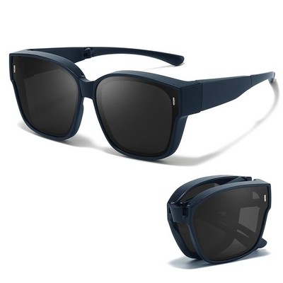 Trysee Foldable Fit Over Sunglasses for Women Men Polarized UV Protection Fol