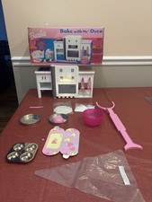 Vintage 2001 Barbie Bake with Me Easy Bake Oven With Extras Tested