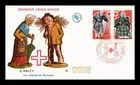 Dr Jim Stamps France Red Cross Issue Provencal Christmas Figurines Pair FDC HR