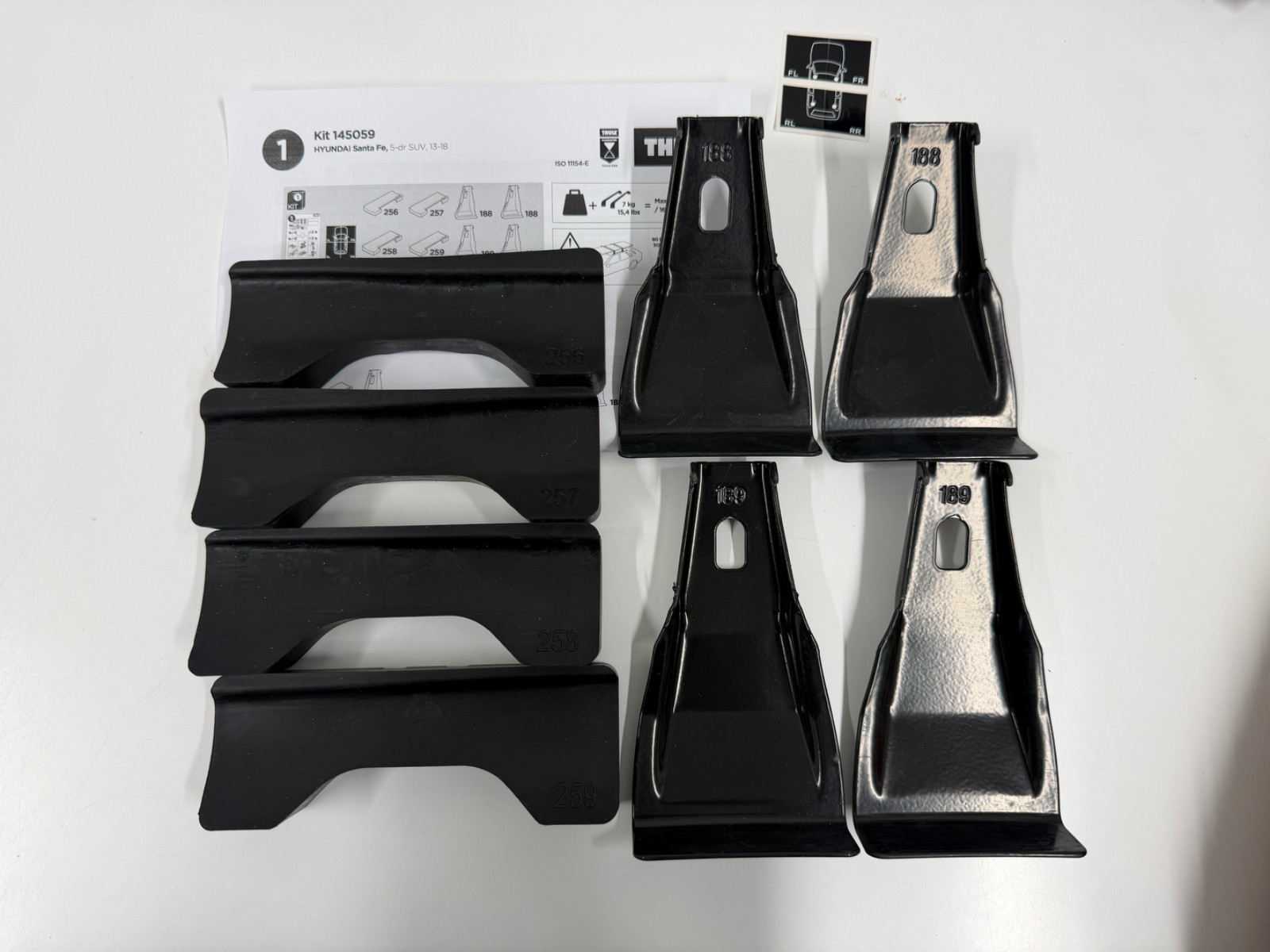 Thule Fitting Kit  5059 used no box Fits HYUNDAI Santa Fe, 5-dr SUV, 13-18
