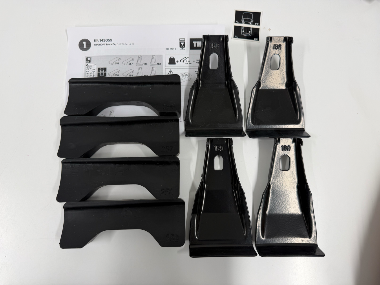 Thule Fitting Kit  5059 used no box Fits HYUNDAI Santa Fe, 5-dr SUV, 13-18