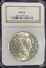 ⭐️ 1923 Peace Dollar - NGC MS63-