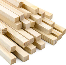 25 Pack of Unfinished 1/2 X 12 Hardwood Square Wooden Dowel Rods or Sticks