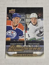 2015-16 Upper Deck UD Canvas Young Guns Checklist Connor McDavid/Jake Virtanen