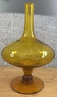 Blenko Glass MCM Decanter 6212 Jonquil Yellow Wayne Husted Footed w/Stopper READ