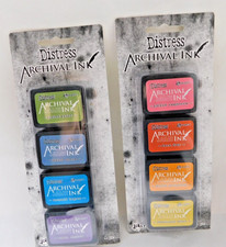 Tim Holtz Distress Archival Mini Ink Pad Lot 2 Sets 8 Pads Ranger Lot B