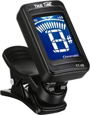 TT-05 LCD Clip-On Chromatic Instrument Tuner for Guitar, Bass, Ukulele, Banjo, V