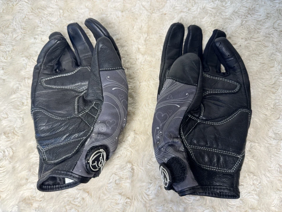 Women’s Motorcycle Gloves Street and Steel Sz Small Perforated Leather Motocross - Image 2 of 4