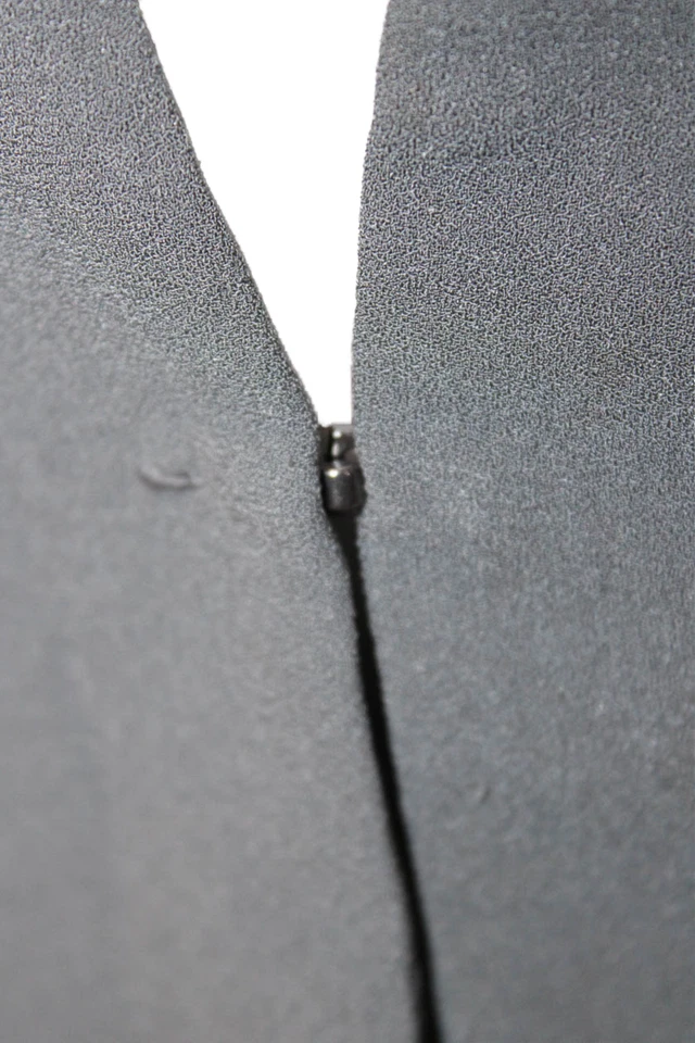 Elie Tahari Women Designer Gray Blazer Long Sleeve Hook & Eye Size 10 - Image 4 of 4