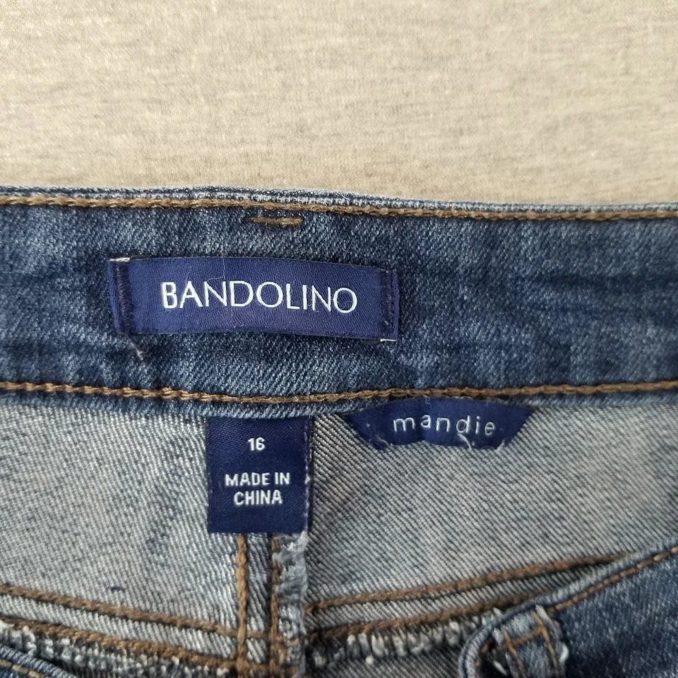 Pantalones de mezclilla Bandolino para mujer talla 16 mandie lavado oscuro buena calidad Normcore moda lindo Foto 3 de 4