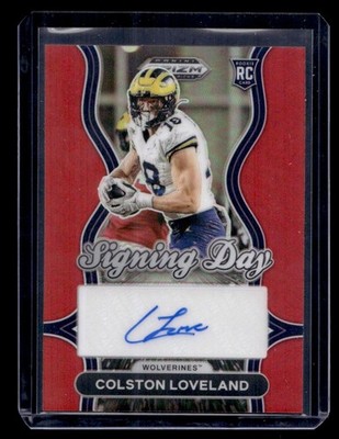 2025 Panini Draft Picks Prizm Red Signing Day Colston Loveland RC