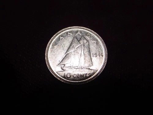 1946 CANADA SILVER 10 CENTS! - BETTER DATE HIGHER GRADE!