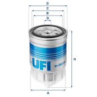 Ufi Kraftstofffilter Passend FüR Fiat Punto Van Peugeot 106 Ii CitroëN Ax