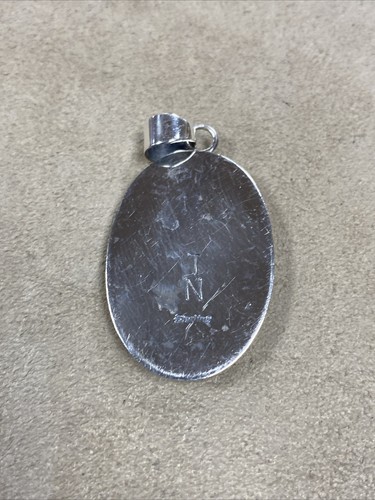 Vintage Near Mint Thomas Nez Large 925 & Turqouise Pendant Signed - Picture 3 of 4