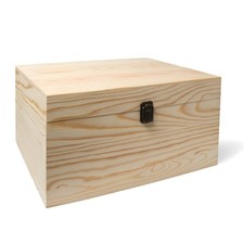 13.8x9.9x6.7-Inch/ 3.33-Gal. X-Large Unfinished Wooden Box for DIY Crafts S...