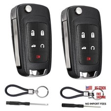 Key Fob Case Replacement 5 Button for Chevy Cruze Camaro Impala Equinox GMC