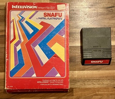 SNAFU (Intellivision, 1981) Game & Box Only Tested Works Great Super Fun Rare