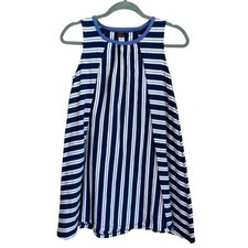 Tea Collection Striped A Line Sleeveless Cotton Dress Sz 12