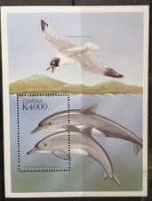 Sambia 1999 Fauna marina Block Delfine ** (1925)