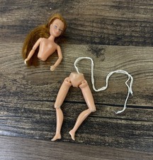 Little Miss Dollikin 6.5 Inch Jointed 1970s Red Head Doll Uneeda AS IS