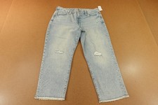 Gap Kids Girls 14 Plus Light Wash Ripped Denim Mid Rise Girlfriend Jeans NWT