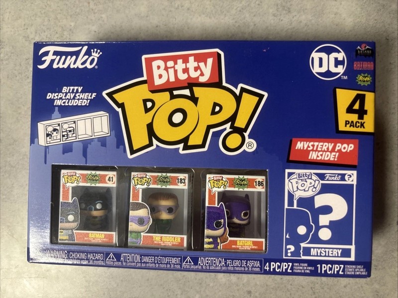 Funko Bitty Pop! 4 Pack DC Batman, Riddle Batgirl Plus Mystery