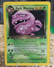 Pokémon TCG Team Rocket Dark Weezing 31/82 1st Ed Rare Regular Eng