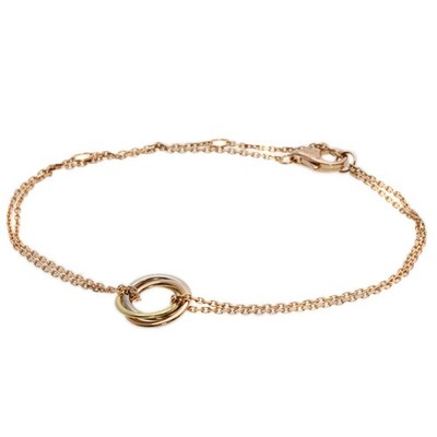 CARTIER  Trinity Bracelet K18 Yellow Gold 18K Pink Gold Ladies [Used]
