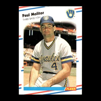 Paul Molitor 1988 Fleer Milwaukee Brewers #169 R326R 69 | eBay