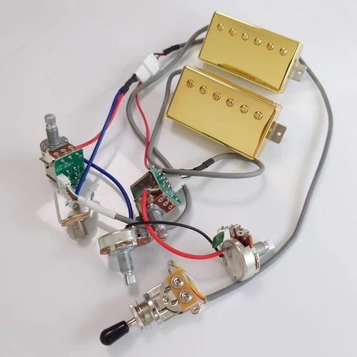 Guitar Humbucker Alnico 2 BB1&BB2 Pickups Gold 4C With Push-Pull Coil Splitting