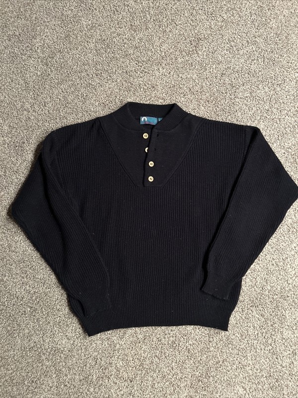 Vintage Timber Trail Sweater Mens Large Black Long Sleeves Pullover