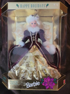 1996 Holiday Barbie Special Edition Happy Holidays Barbie Doll New