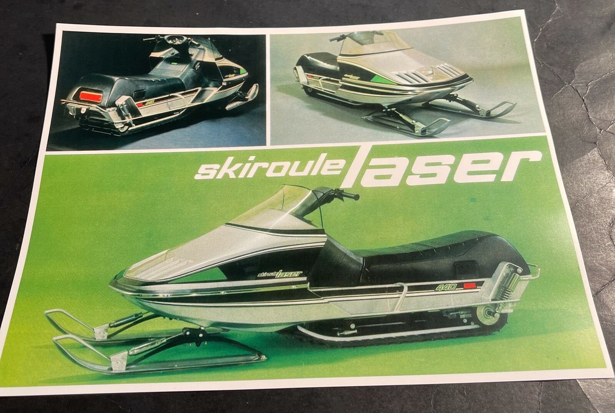 VINTAGE SKIROULE LASER SNOWMOBILE SALES BROCHURE SINGLE PAGE