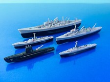 E 1960er Hong Kong 1:1250 Flotte Plastik-Schiff Zerstörer Kriegsschiff U-Boot