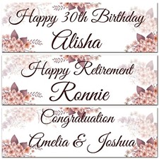 2 personalised birthday banner retirement wedding celebration party poster
