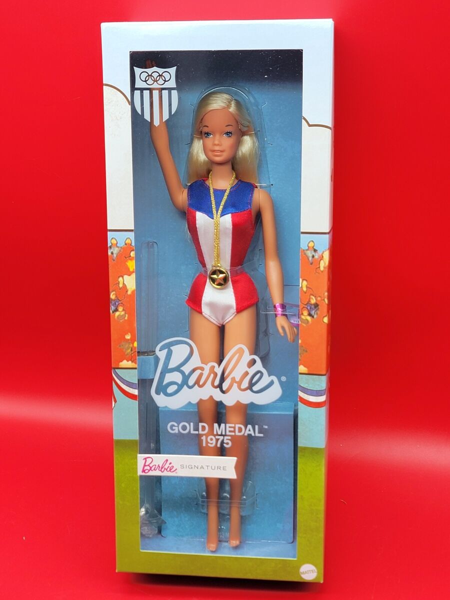 2019 Mattel Gold Medal Barbie Signature 1975 Reproduction #GPC77 NRFB 2019 Mattel Gold Medal Barbie Signature 1975 Reproduction #GPC77 NRFB