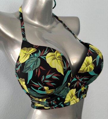 Victoria's Secret Nwt Swim Bikini Top Long Line Strappy Sides Bombshell +2 Cups