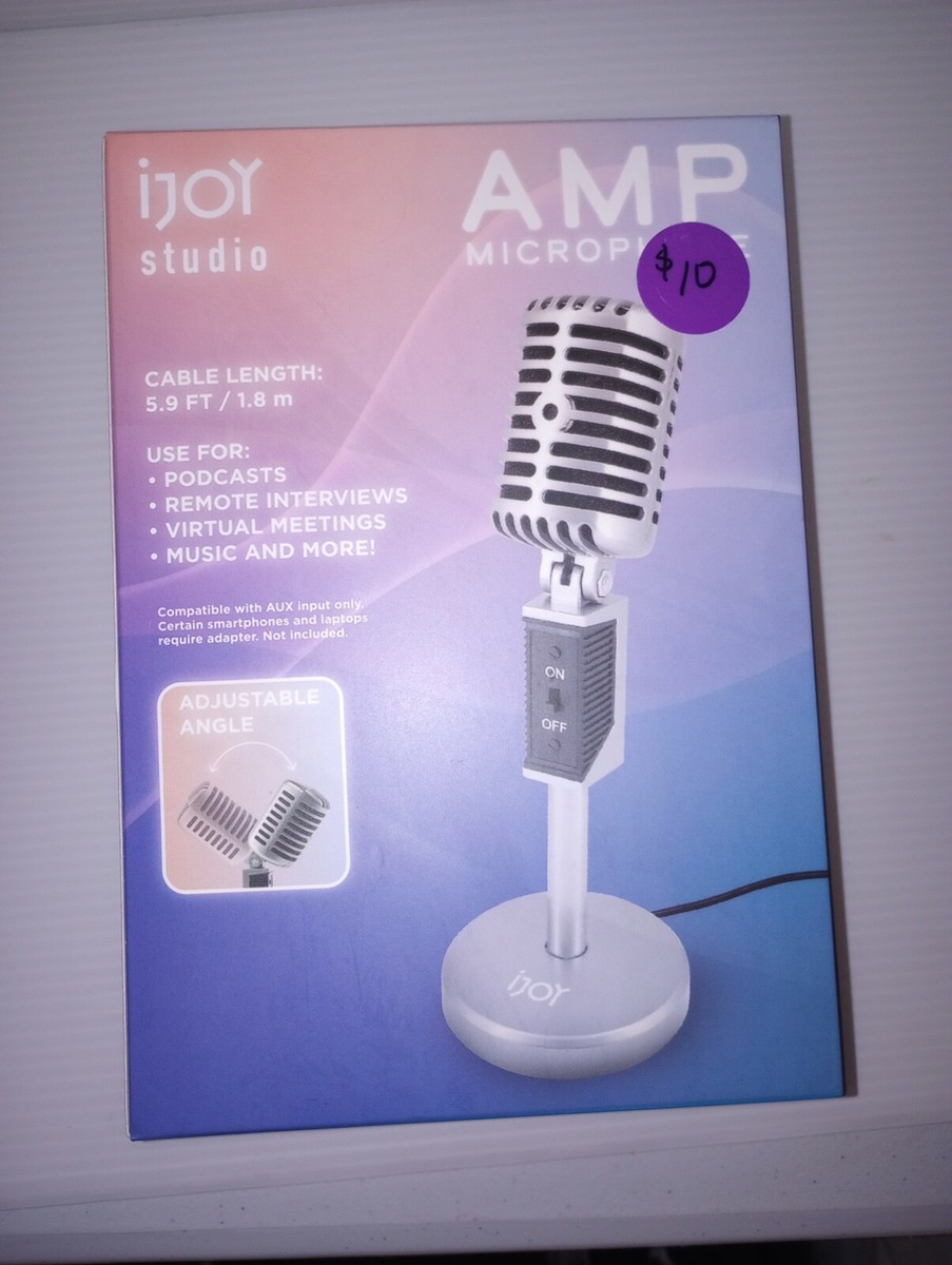 ijoy Studio AMP Microphone 5.9 ft Cable Adjustable Angle 3.5 mm 
