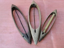 OLD WOODEN PRIMITIVE HAND MADE WOODEN PARTS OF WEAVING LOOM THREAD POOL