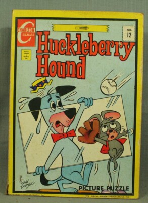 vintage Huckleberry Hound PUzzle comic book cover baseball mouse window