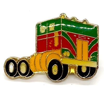 Semi trucker hat pin, jacket pin, lapel pin, lit pin, backpack pin 80's