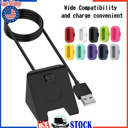 USB Charging Cradle Dock + Anti-dust Cap for Garmin Fenix 5 5S 5X Plus Watch