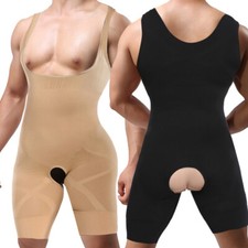 Men's Shapewear Bodysuit Full Body Shaper Compression Slimming Suit Breathable